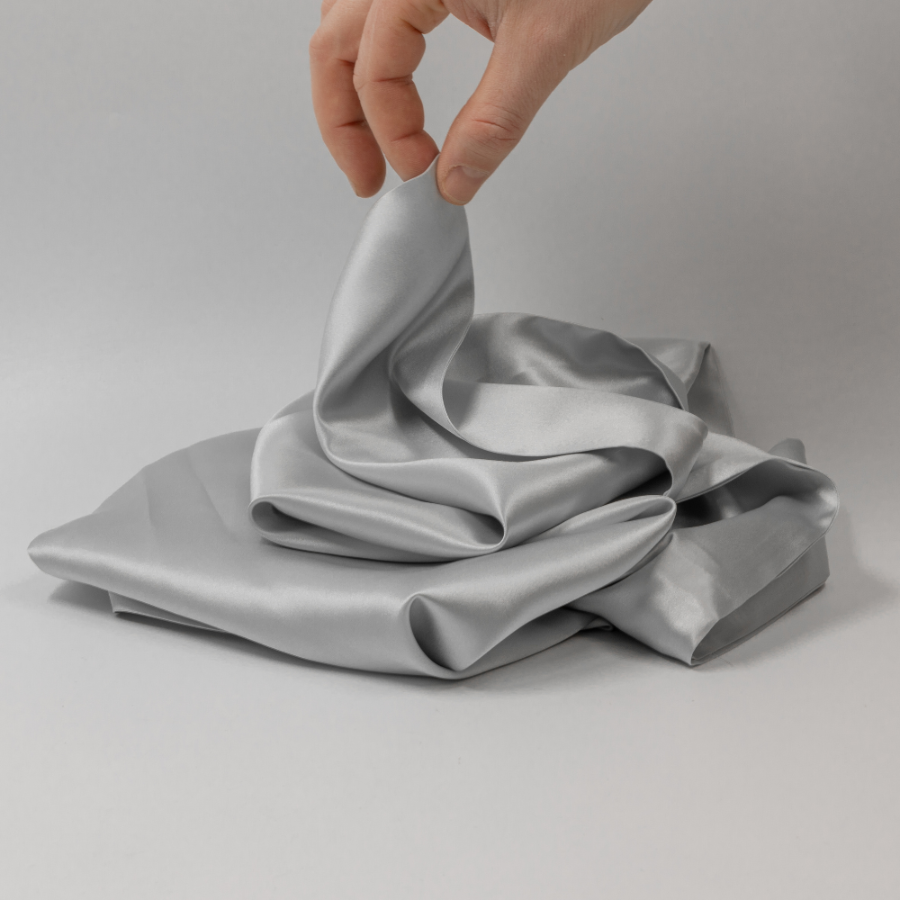 100% Seide Kissenbezug für ergonomisches Kissen Hellgrau - 19MM