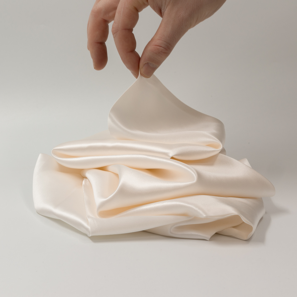 2x 100% Seide Kissenbezug für ergonomisches Kissen Elfenbein - 22MM