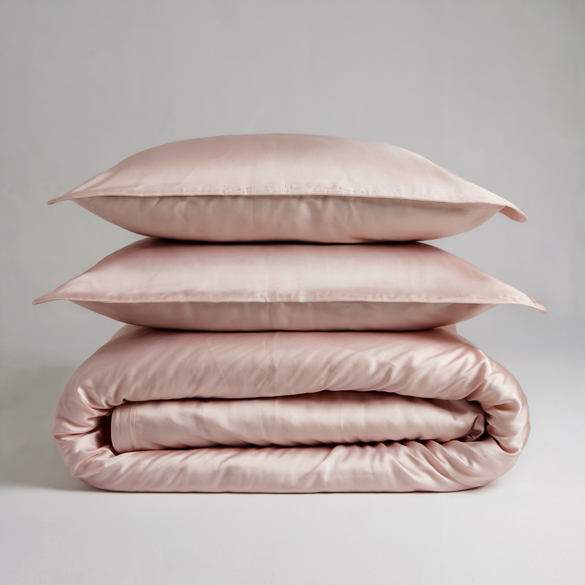 Seidenbettbezug - Altrosa