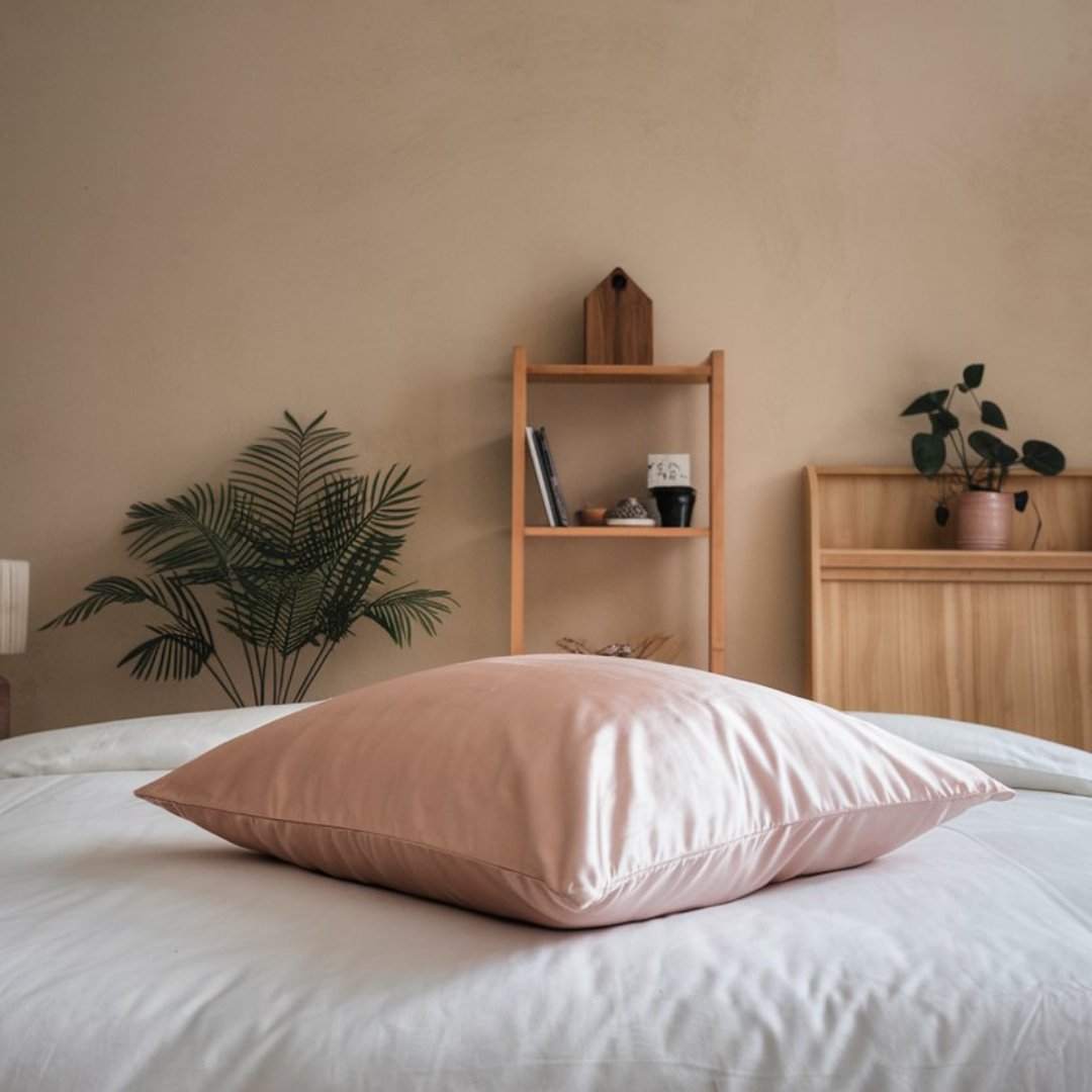 Seidenkissenbezug Altrosa - 22mm Satin