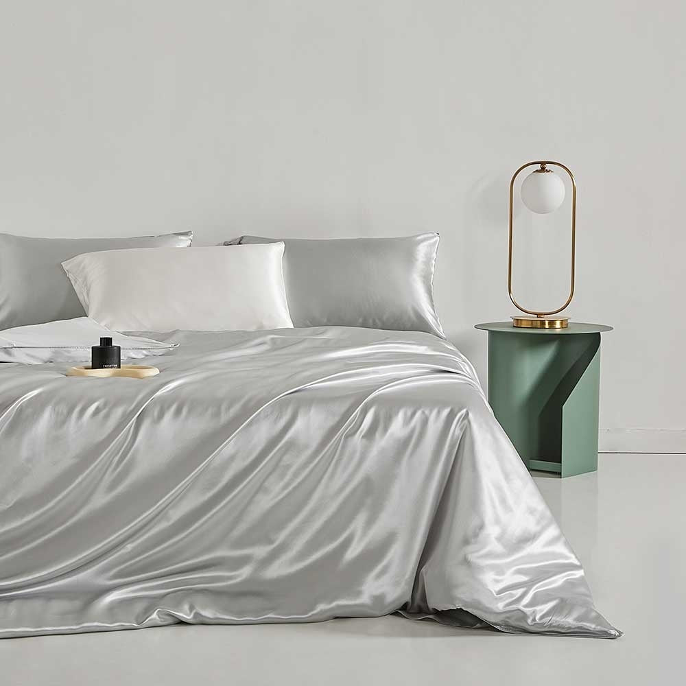 Bettbezug aus 100 % Seide - Mondlicht - 22 Momme Hochglanz