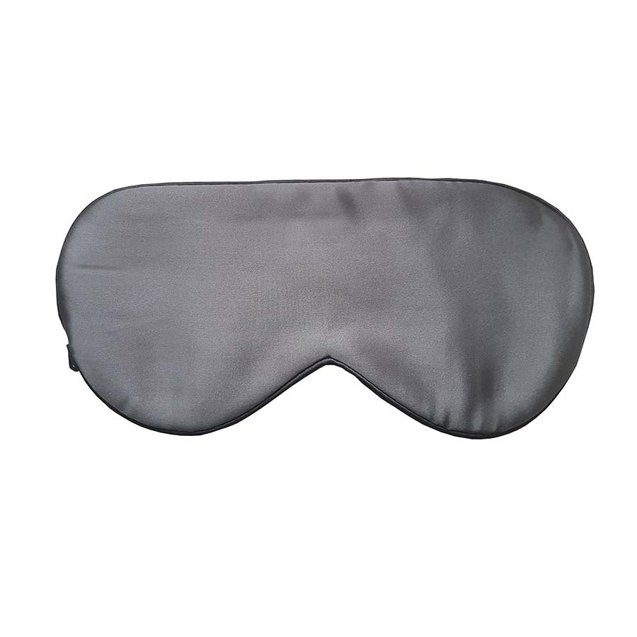 Luxuri∂se Seidenschlafmaske aus Seide - mit Seide gefüllt - Anthrazit