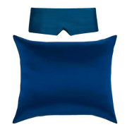 Perfektes Schlafset Blau - Kissenbezug & Schlafmaske