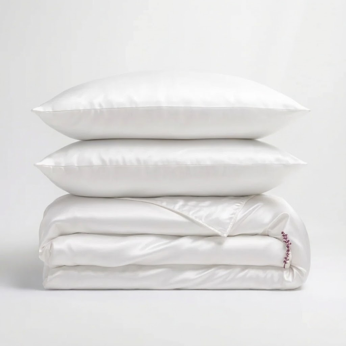 Seiden-Kinderbettwäsche-Set Cloud White