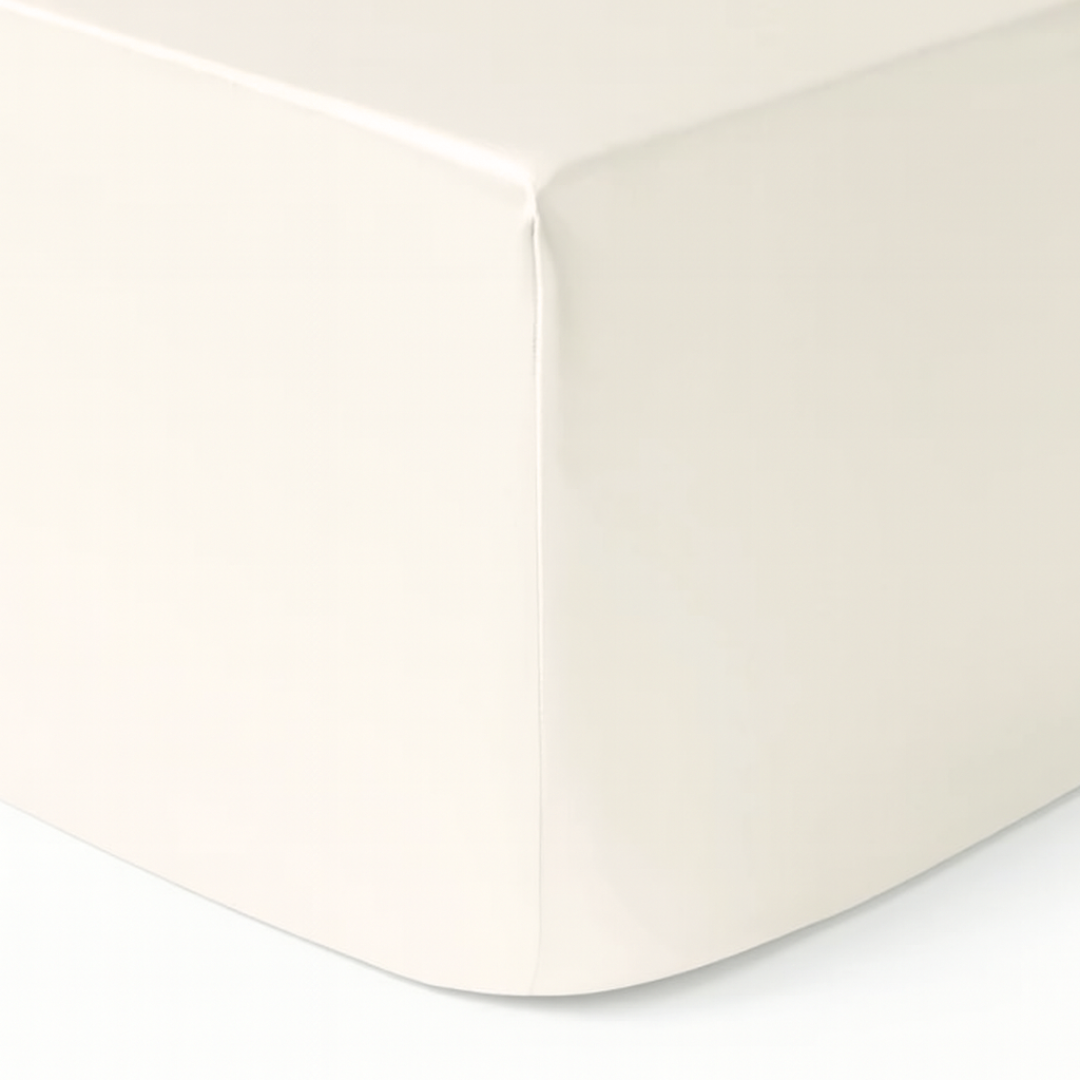 Seiden-Spannbettlaken Elfenbein - 22MM