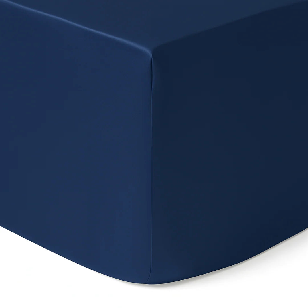 Seiden-Spannbettlaken Marineblau - 22MM