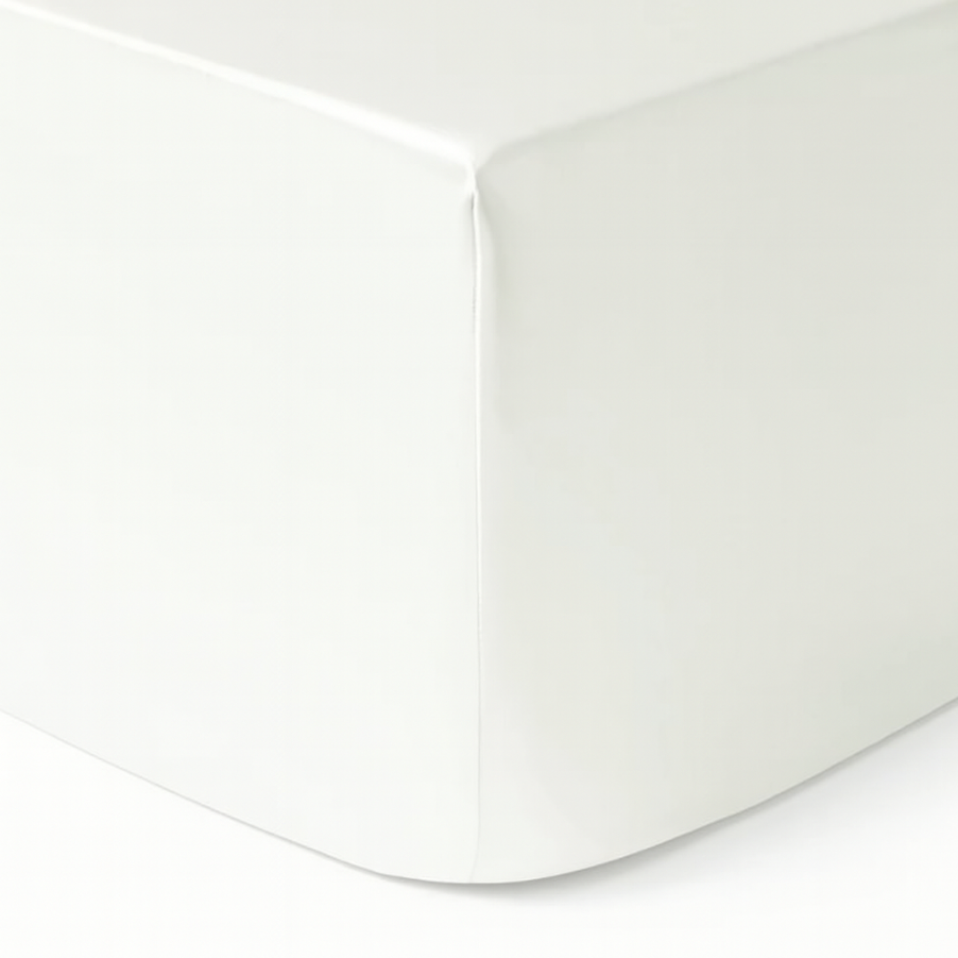 Seiden-Spannbettlaken Weiß - 22MM