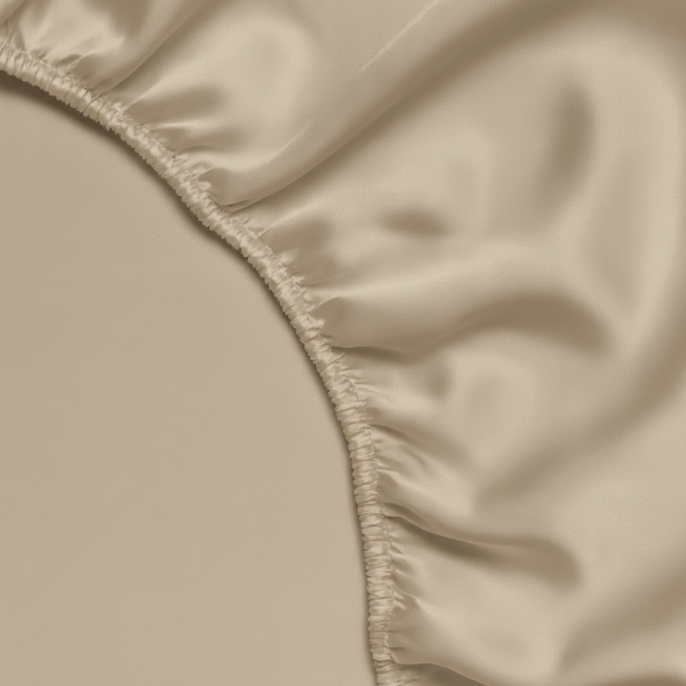 Seiden-Spannbettlaken Café - 22MM