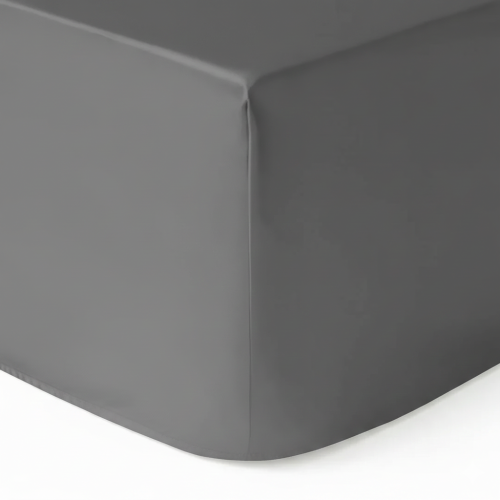 Seiden-Spannbettlaken Dark Stone - 22MM