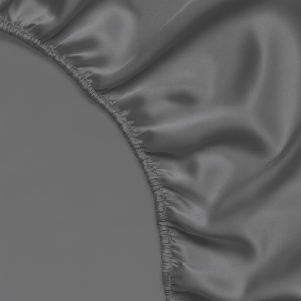 Seiden-Spannbettlaken Dark Stone - 22MM