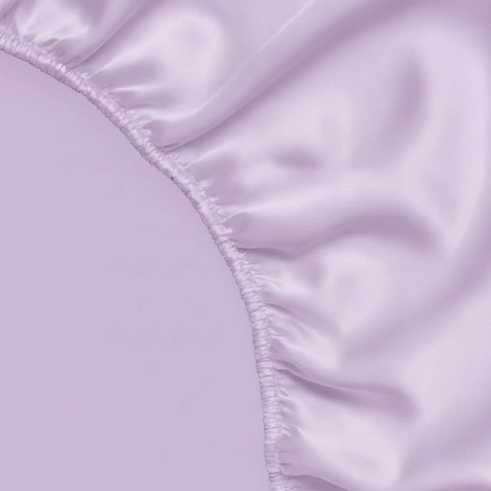 Seiden-Spannbettlaken Lavendel - 22MM