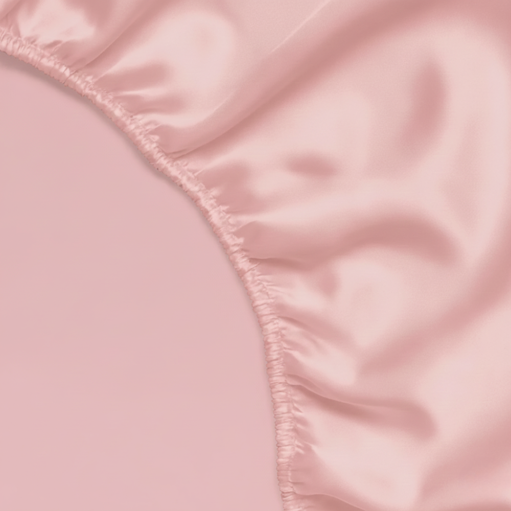 Seiden-Spannbettlaken Rosé Gold - 22MM