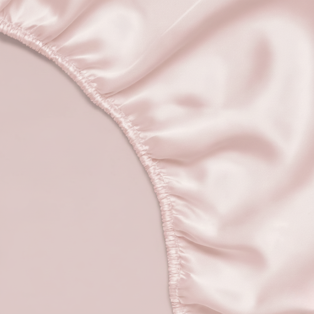 Seiden-Spannbettlaken Altrosa - 22MM