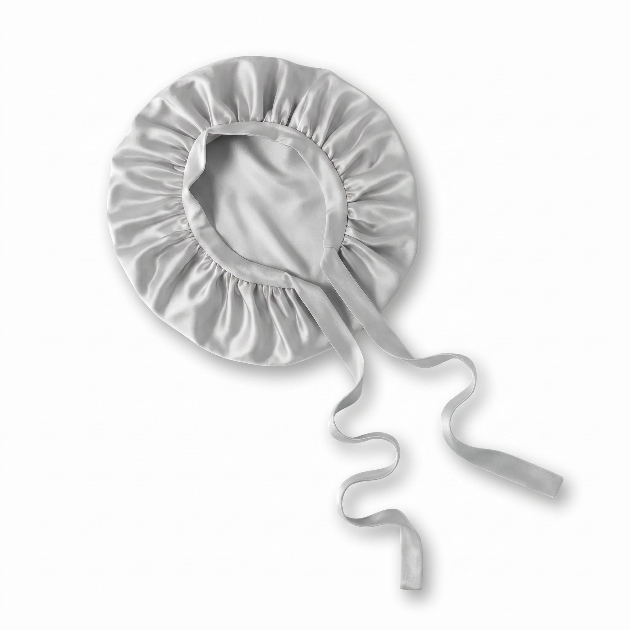 Ribbon Seidenhaube Pearl Grey - 19MM
