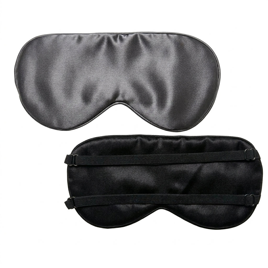 Seiden-Schlafmaske Midnight Shadow Vorder- und Rückseite
