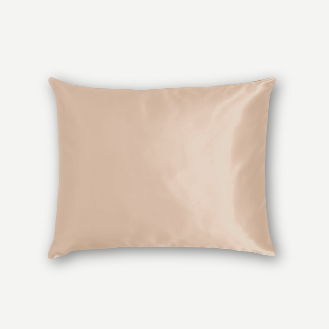 Seidenkissenbezug Dunkler Champagner - 19mm Satin