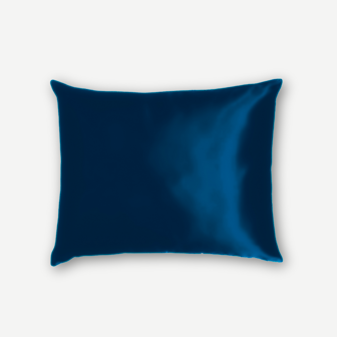 Seidenkissenbezug Blau - 19mm Satin