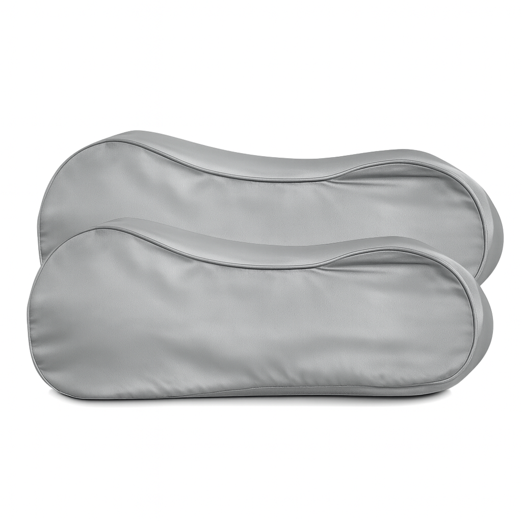 2x Seidenkissenbezug Hellgrau - 19mm Satin Ergonomisch