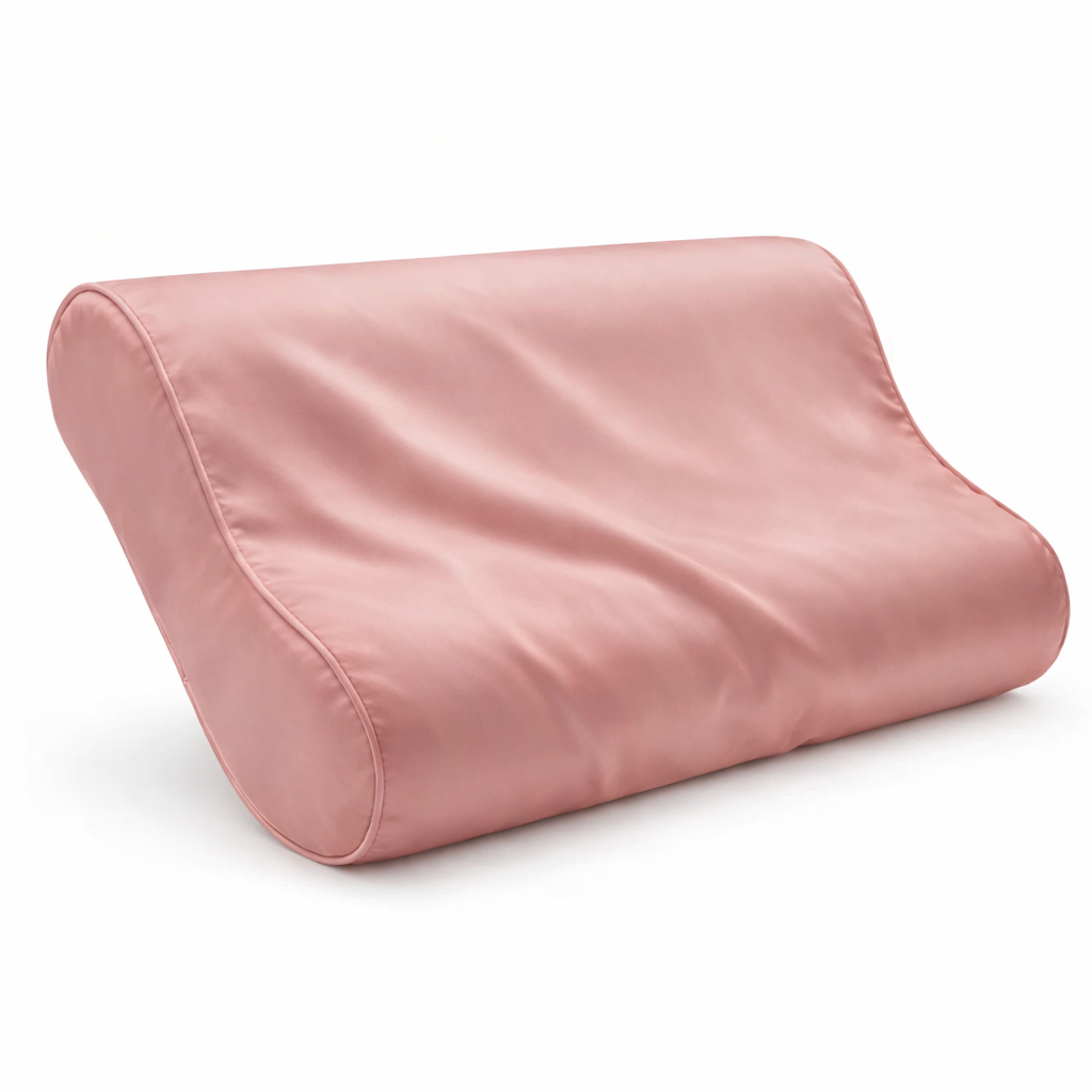 Seidenkissenbezug Blush Rose - 22mm Satin Ergonomisch