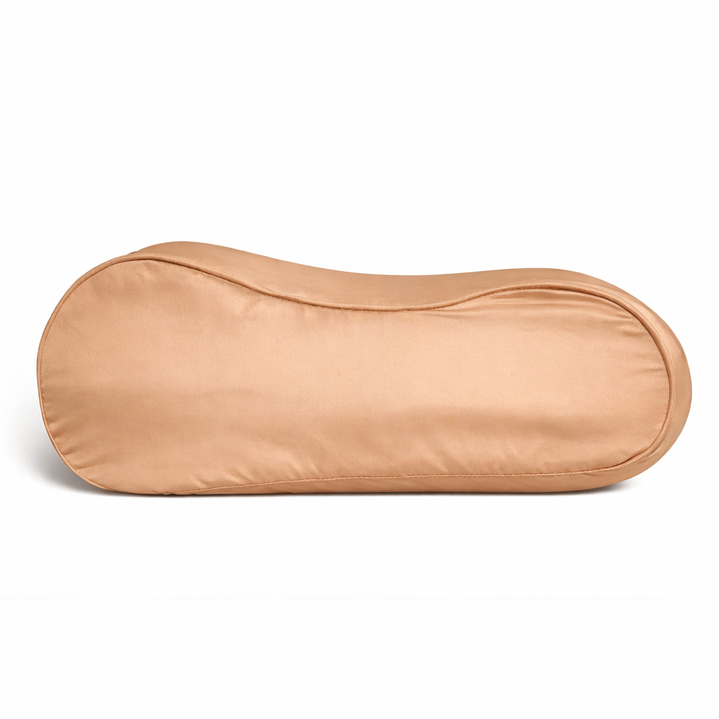 Seidenkissenbezug Golden Sand - 22mm Satin Ergonomisch