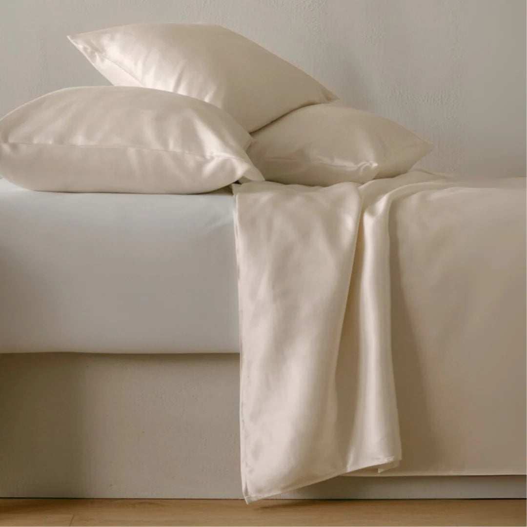 100% Seiden Ober-Laken Elfenbein - 22MM