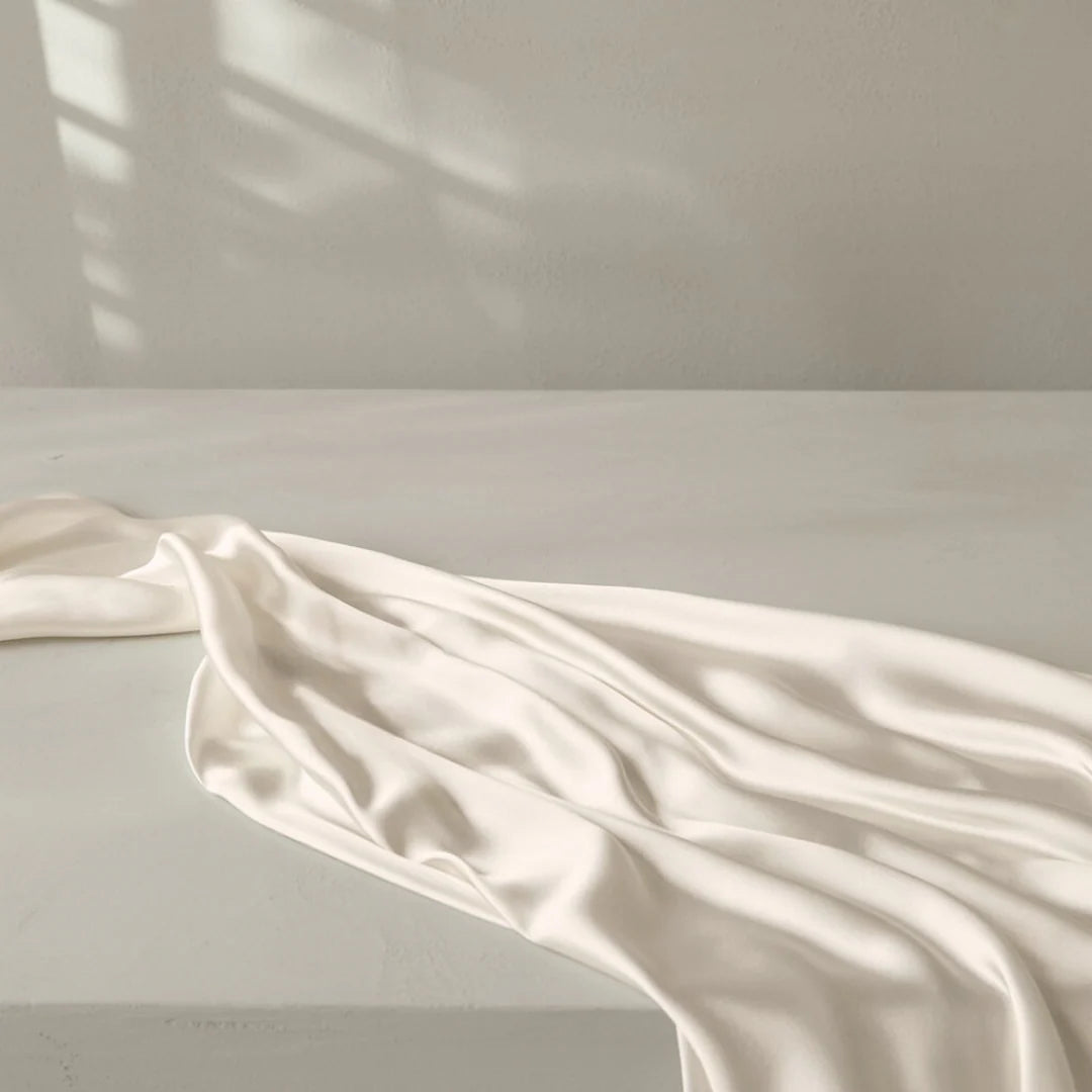 100% Seiden Ober-Laken Elfenbein - 22MM