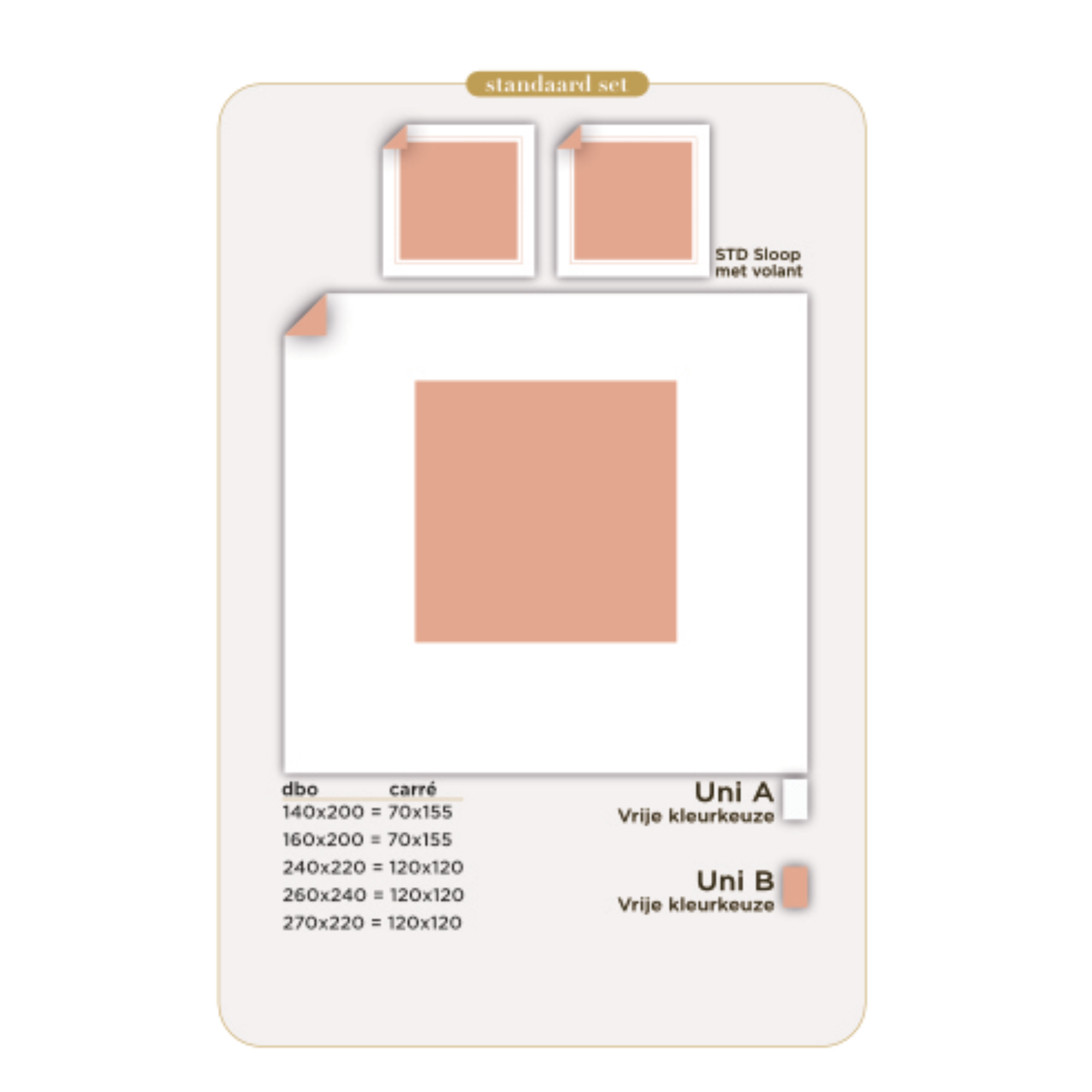 Egyptisch Katoen Luxe Percal 400TC Kussensloop - 2 kleuren - Square