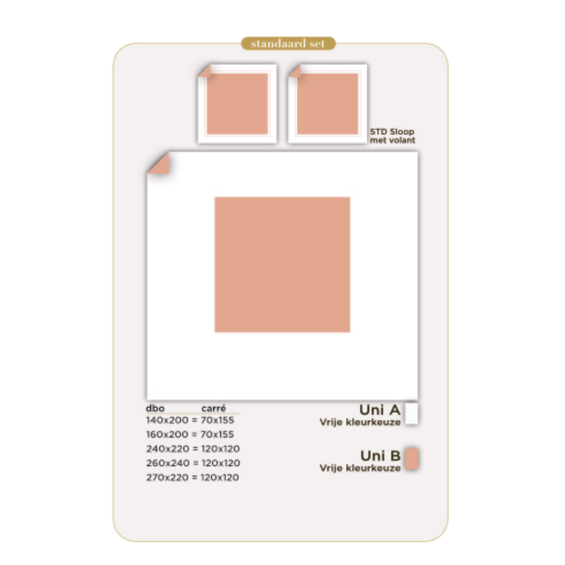 Egyptisch Katoen Luxe Percal 200TC Laken - 2 kleuren - Square
