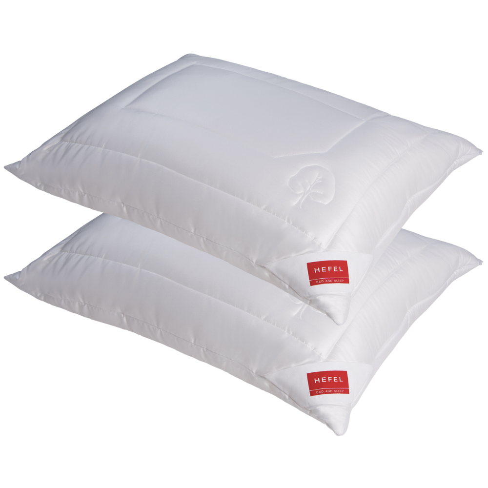 Hefel KlimaControl Comfort Kissens mit Baumwollsatin-Bezug und Lyocell-Füllung | (2er-Set)