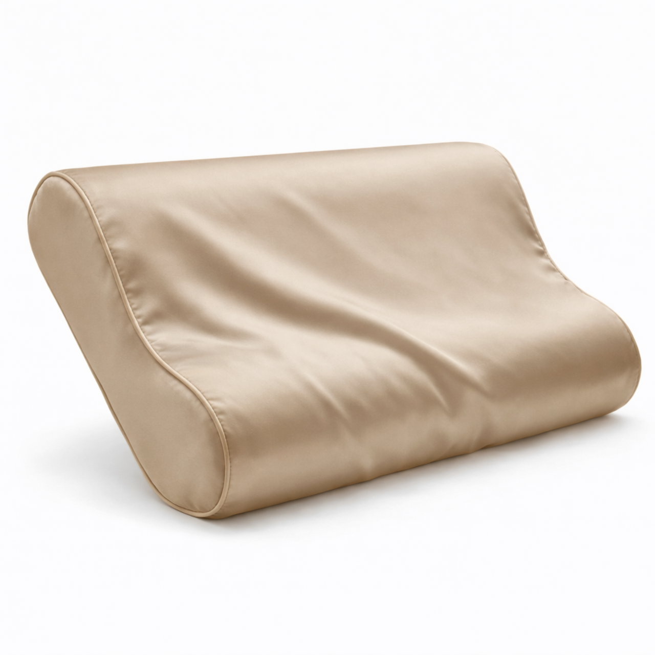 Seidenkissenbezug Peach Blush - 22mm Satin Ergonomisch