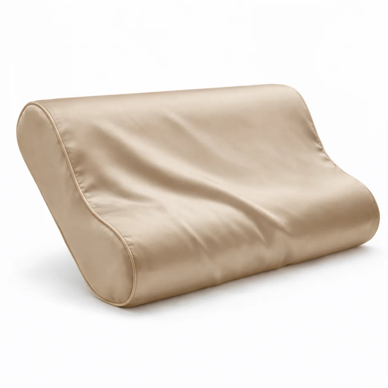 Seidenkissenbezug Peach Blush - 19mm Satin Ergonomisch