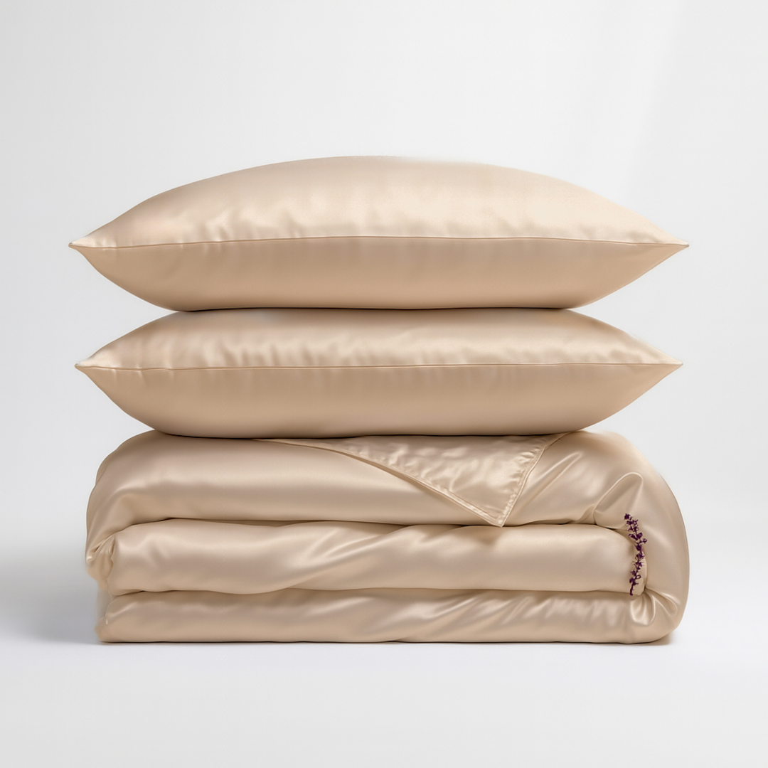 Seiden-Bettbezug Dunkler Champagner - 22 Momme